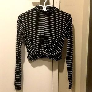 Topshop Crop Top with Long Sleeves
